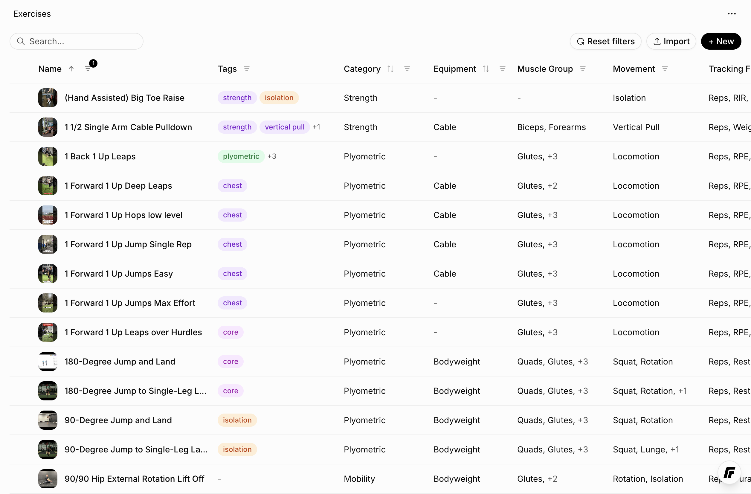 The Relay exercise library