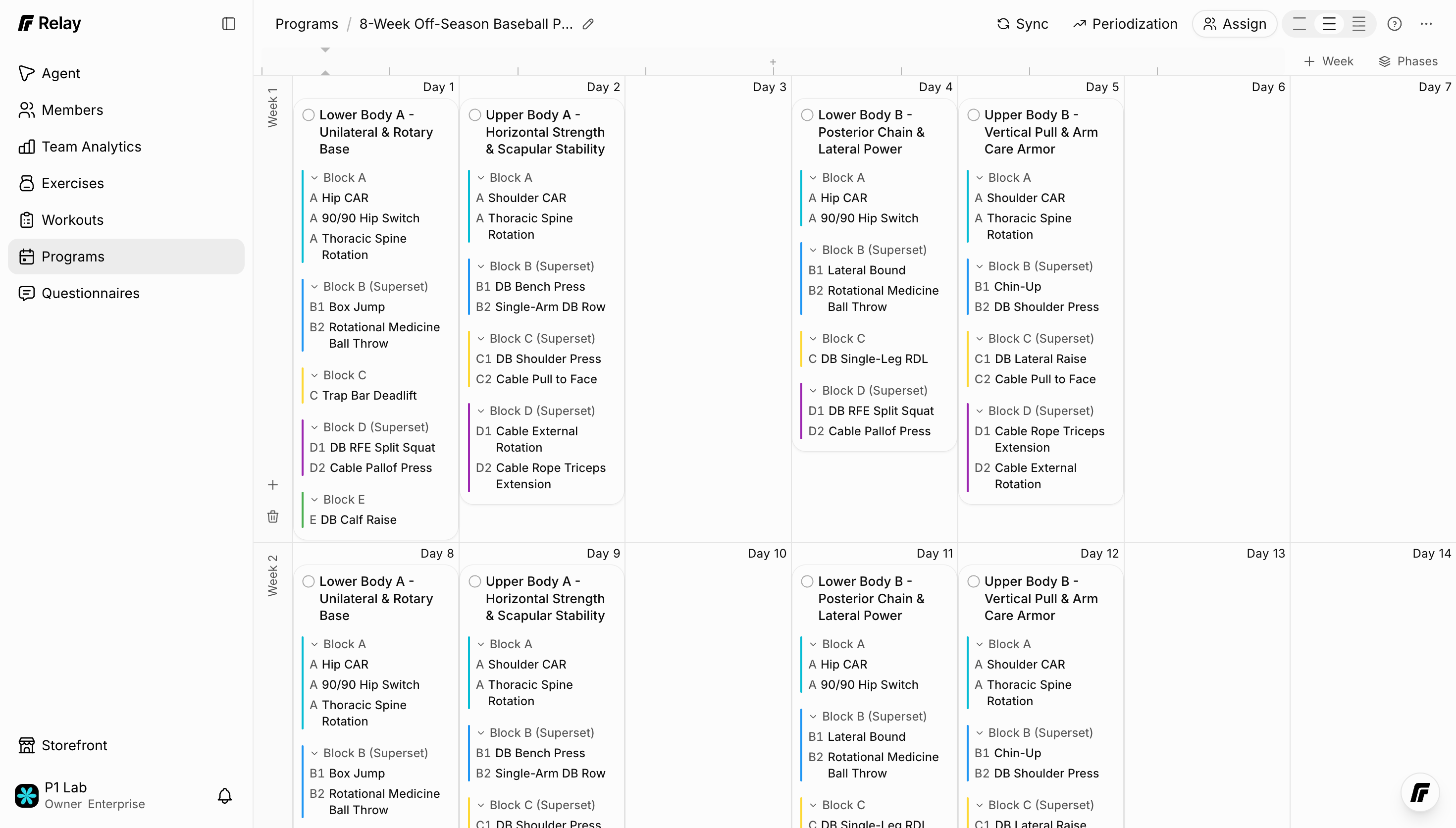 Relay program builder